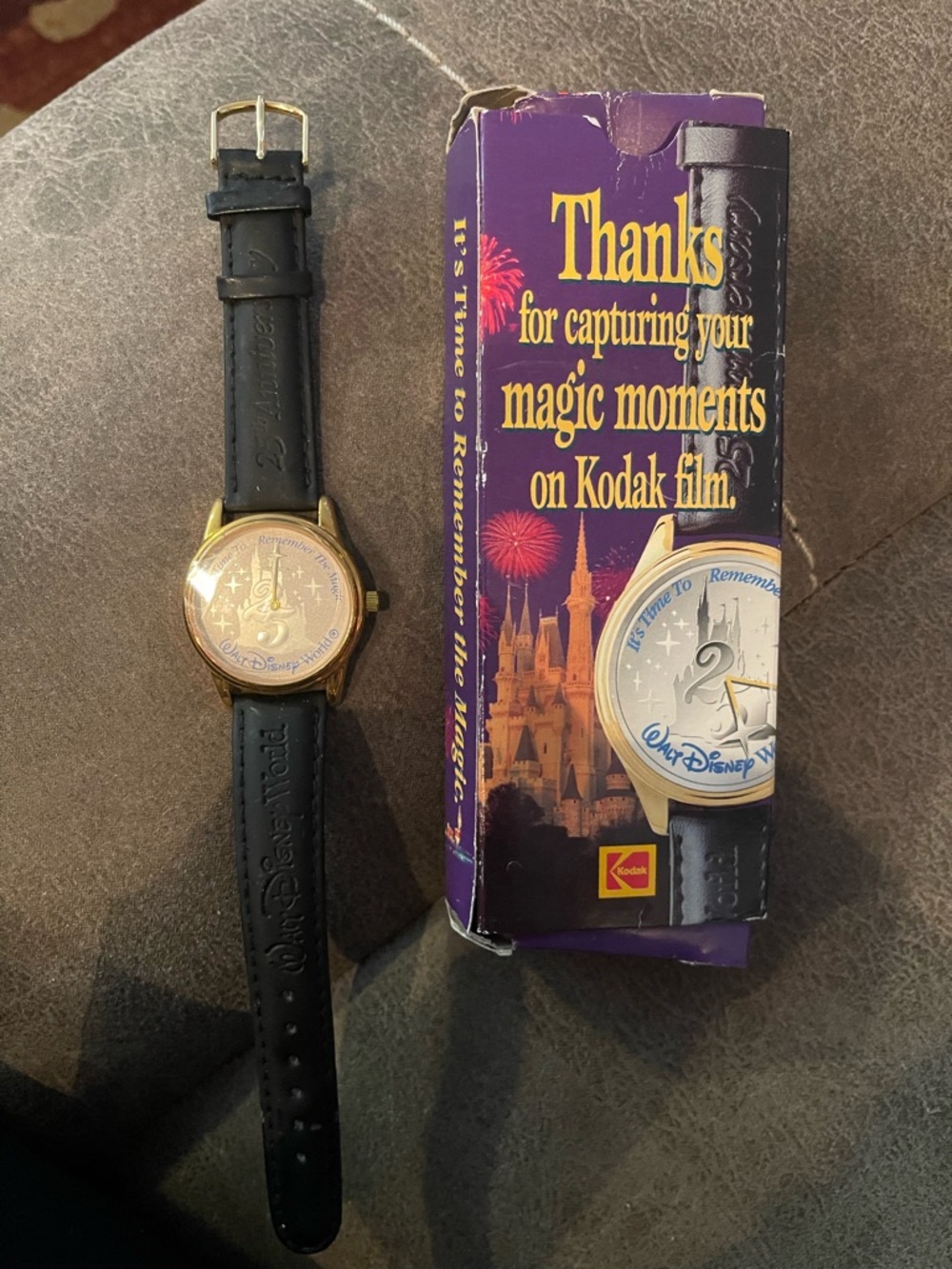 Kodak Black Strap Gold-Tone Disney Commemorative Watch